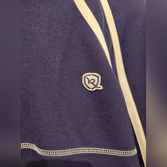 Rocawear Men's XL Dark Navy Blue and White Zip-Up Sweatsuit Jacket - Picture 2 of 15